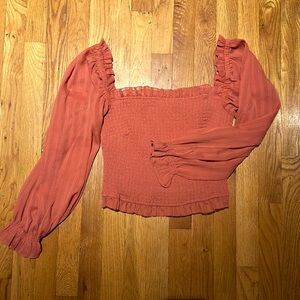 ASTR Blush Pink Size M long sleeve flowy sleeved top - worn once